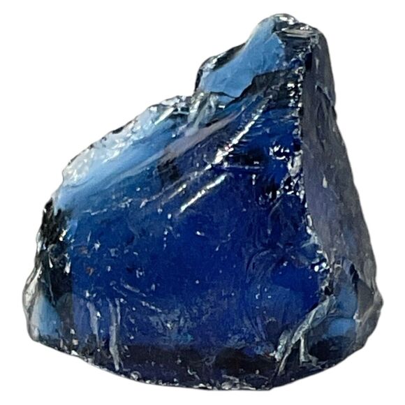 Cobalt Art Glass Cullet Glowing Manganese Slag Glass #5GL37 - Picture 2 of 8